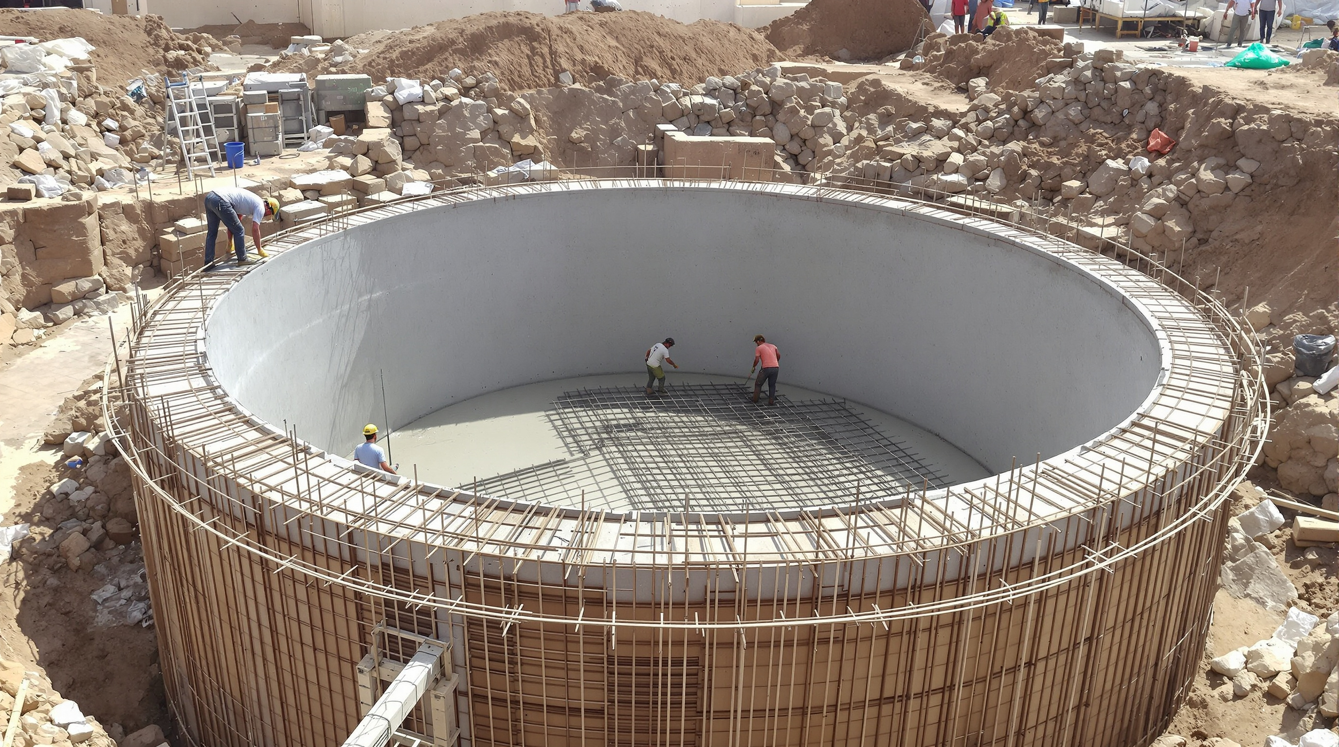 Étapes construction piscine Var
